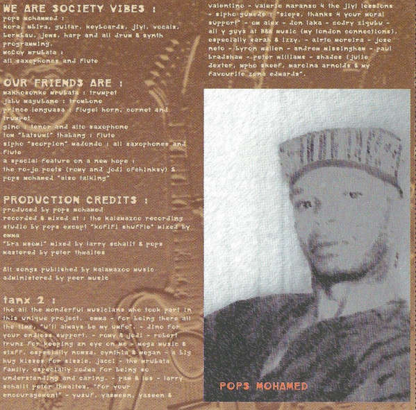 CD, Society Vibes ( Pops Mohamed  and McCoy Mrubata) A New Hope