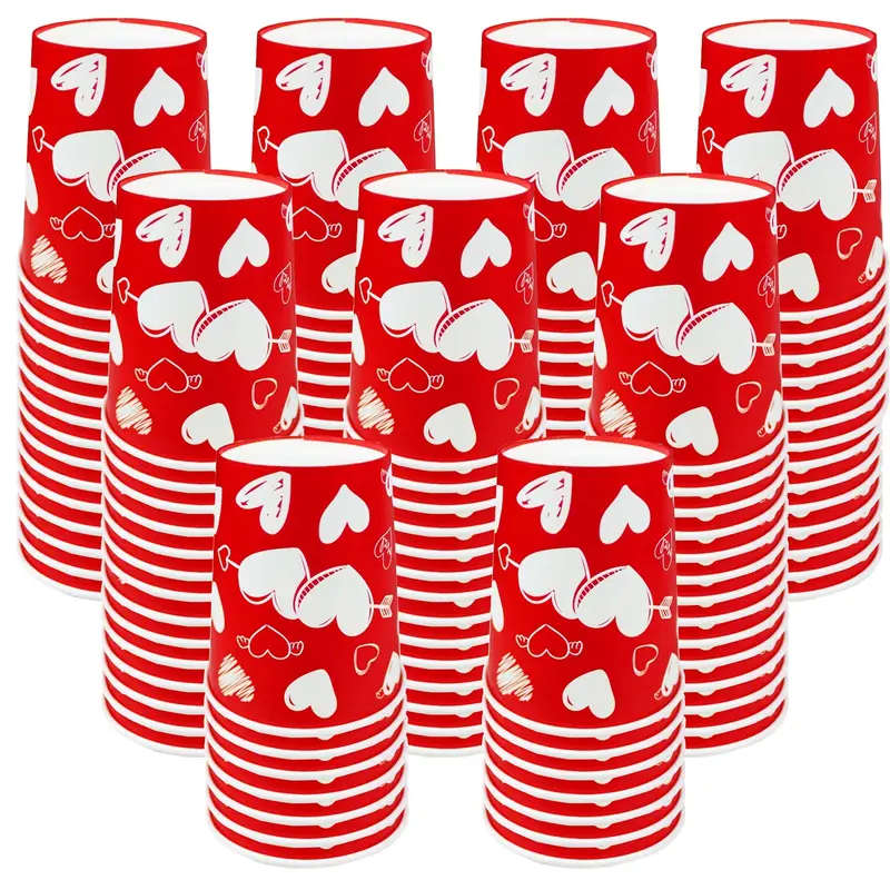 25 Romantic Valentine's Day Paper Cups (small)