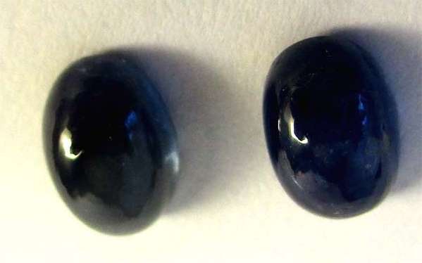 2 PIECES OF 6.00 X 4.00 MM OVAL CABOCHON CUT BLUE SAPPHIRE, T.W. 1.91 CT. [ price for each]