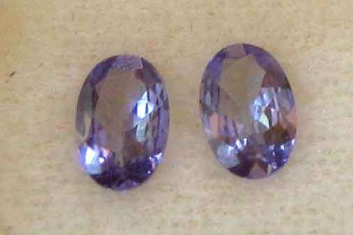 0.80 ct. Genuine Tanzanites 2 Pieces 6.00 x 4.00 mm Oval