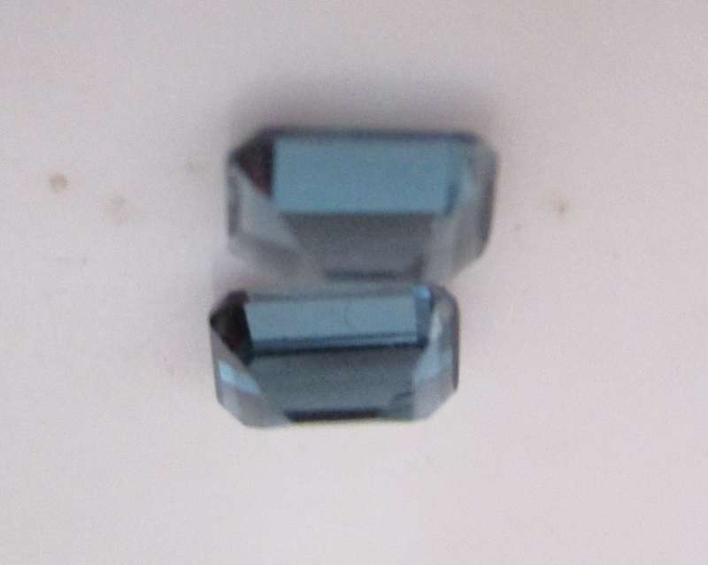 2 pieces, 6.00 x 4.00 mm Octagonal cut Blue Topaz T.W.1.46ct.