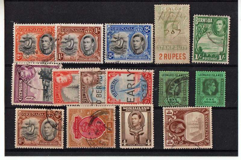 BRITISH COMMONWEALTH-ASS KGV AND KGV1-VALUES TO 2 SHILLING,NOT CHECKED,DECENT CV I THINK