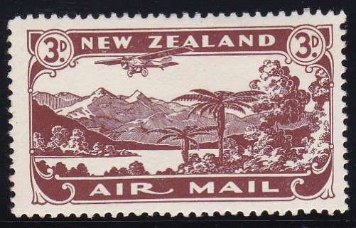 NEW ZEALAND - 1931 AIRMAIL, 3D FINE LIGHTLY M/M SINGLE - CV:R460