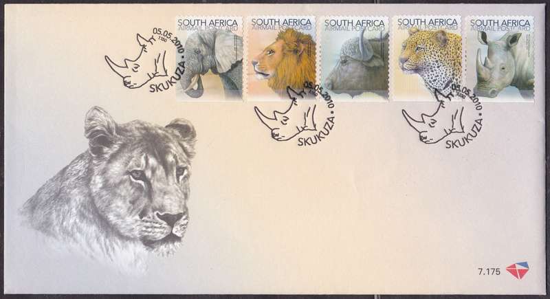 RSA - THE BIG FIVE, FDC 7.175 (SKUKUZA) - FINE AS NEW