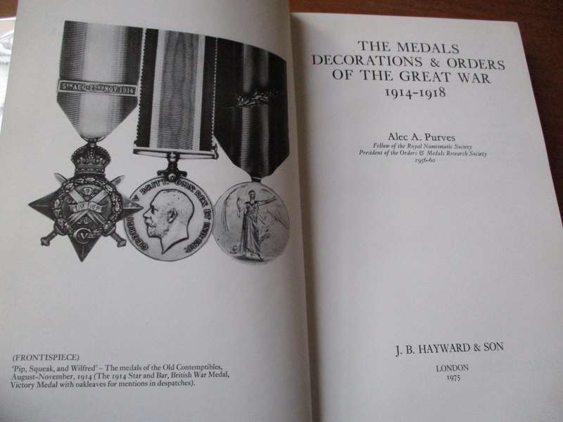 The Medals Decorations & Orders of the Great War 1914-1918  Alec A. Purves