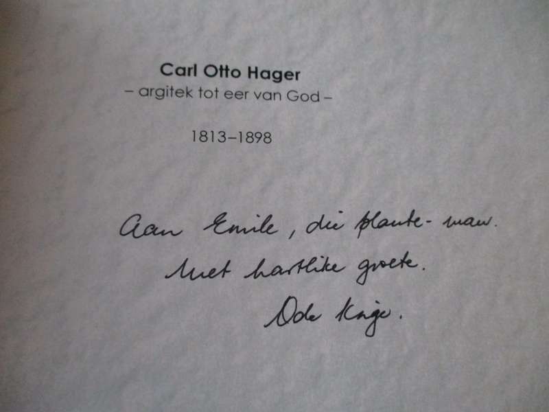 Geteken, Carl Otto Hager - argitek tot eer van God  Ode Krige