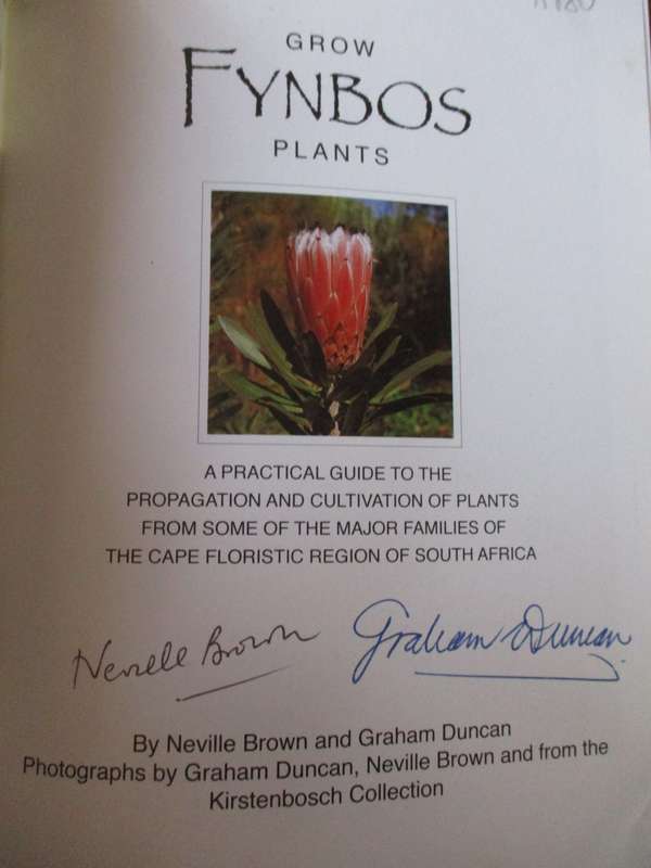SIGNED. Grow FYNBOS Plants  Neville Brown and Graham Duncan
