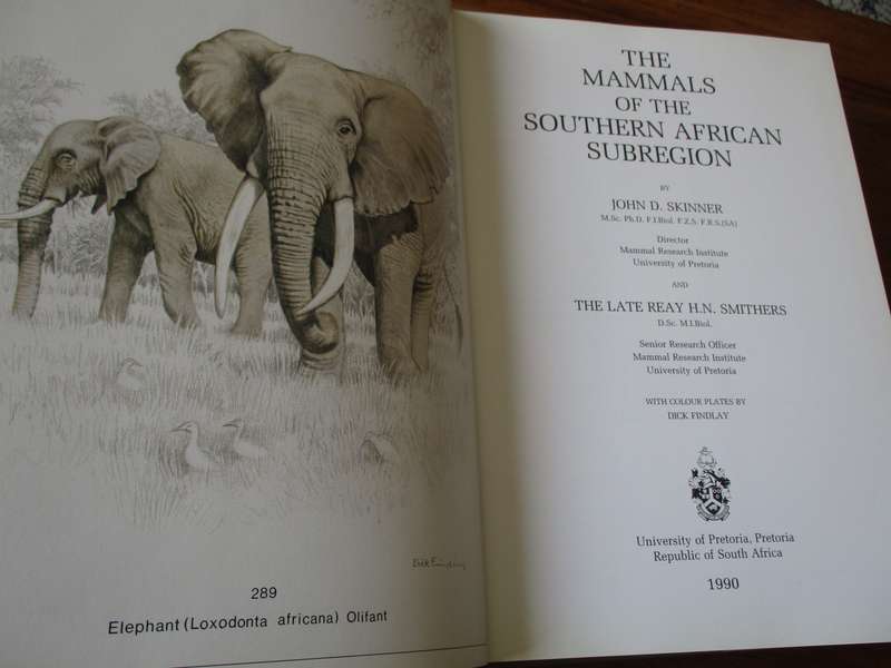 The Mammals of the Southern African Subregion. JD Skinner and RHN Smithers