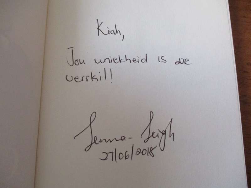 GETEKEN.  Goedheid & Guns Agter my swirlkous  Jenna-Leigh February