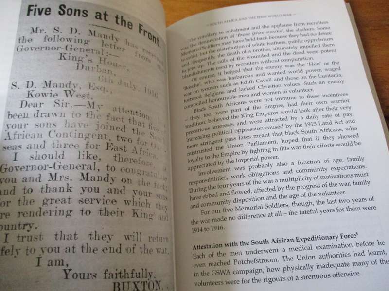 'For the glory of South Africa and the Empire'  Five Eastern Cape soldiers and the Great War