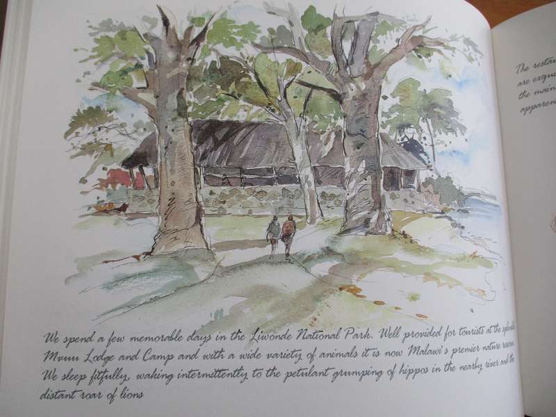 SIGNED. Between the Cape and Cairo  Tony Grogan paints Malawi