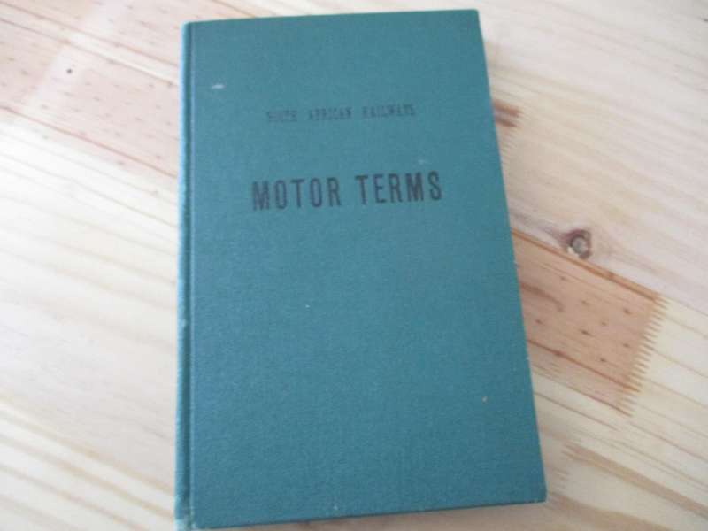 Suid-Afrikaanse Spoorweë Motorterme  South African Railways Motor Terms