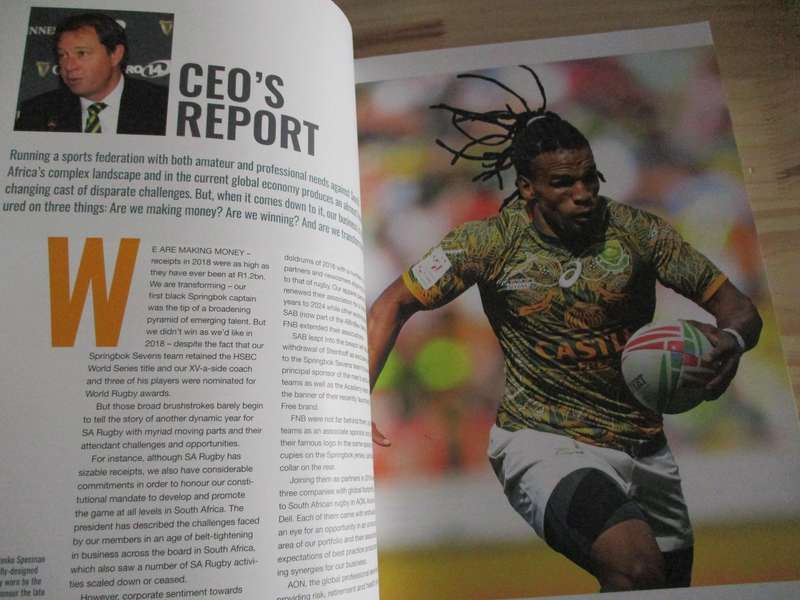 South African Rugby Union Annual Report 2018