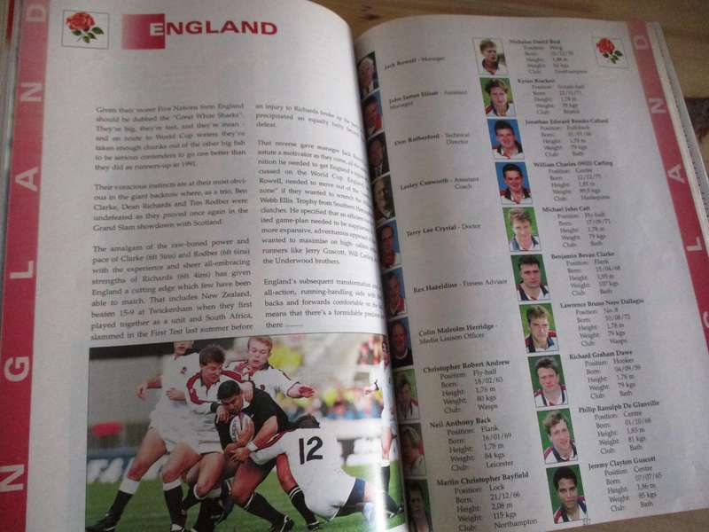 1995 RUGBY WORLD CUP Official Souvenir Programme