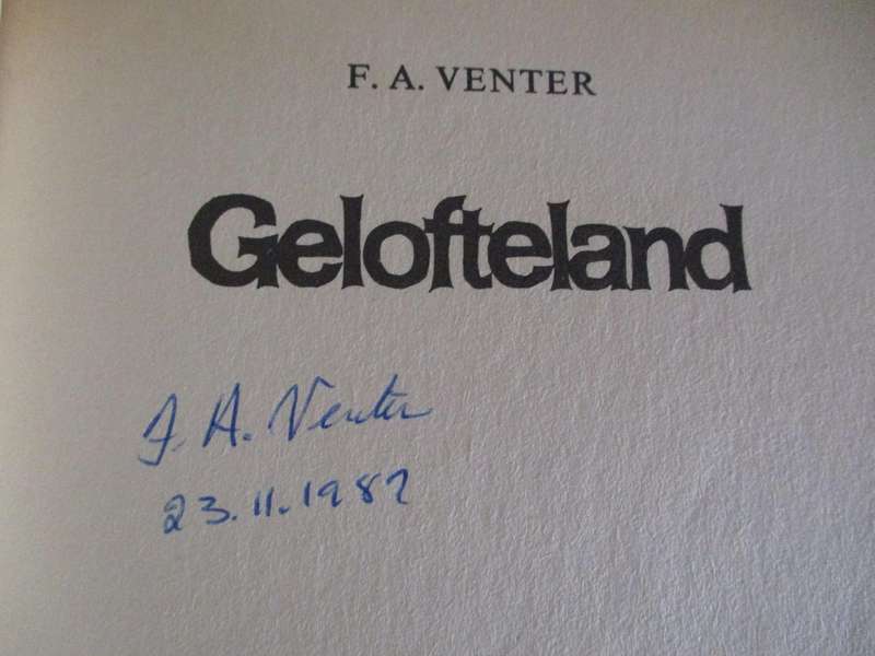 FA VENTER - GETEKEN - Gelofteland