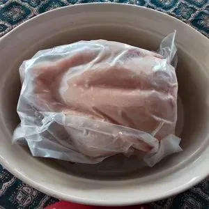 Large red ceramic roaster/casserole dish