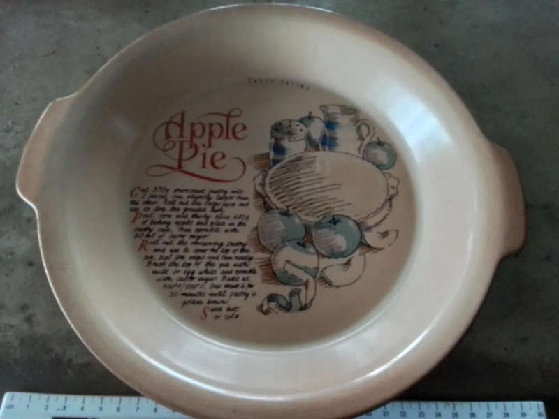 Vintage clay pie Dish