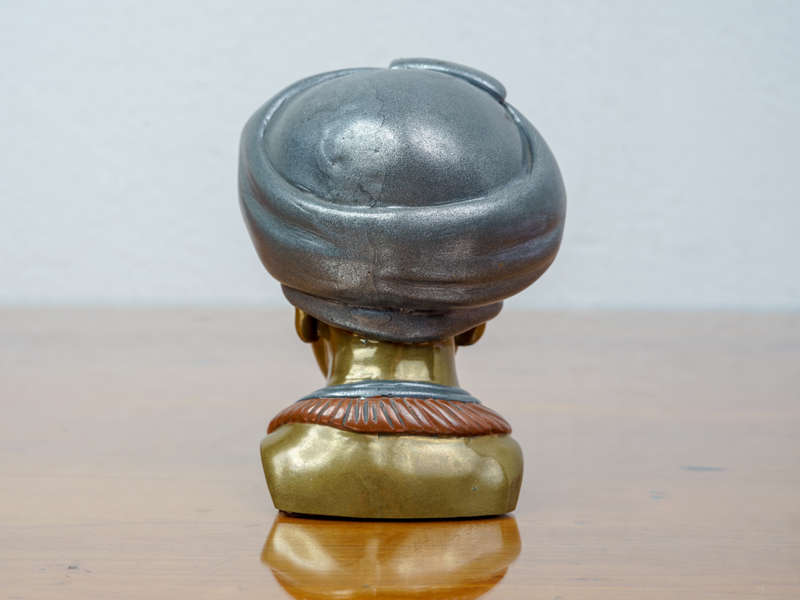Small signed Casper Darare bronze bust sculpture