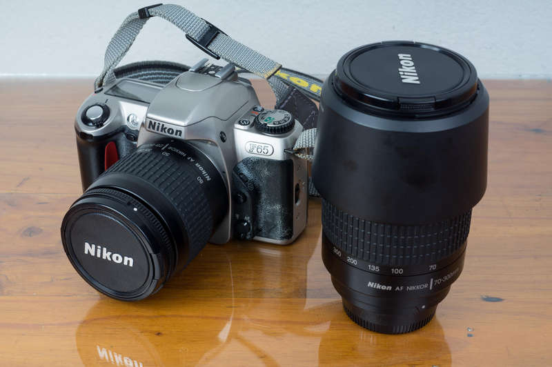 Nikon F65 35mm Film SLR Camera with Two Zoom Lenses