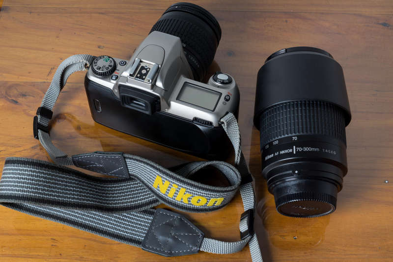 Nikon F65 35mm Film SLR Camera with Two Zoom Lenses