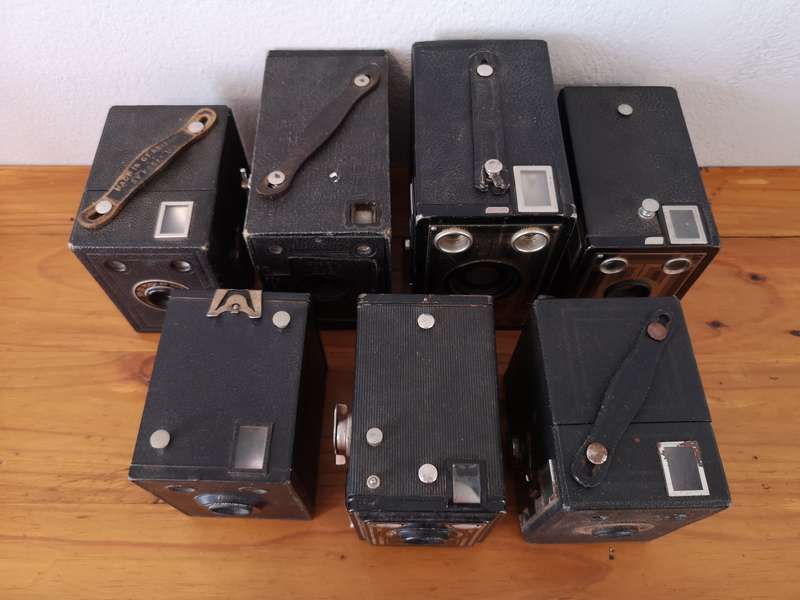 Antique/Vintage box cameras job lot