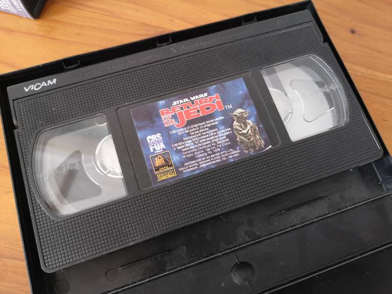 Star Wars VHS collection including the first trilogy