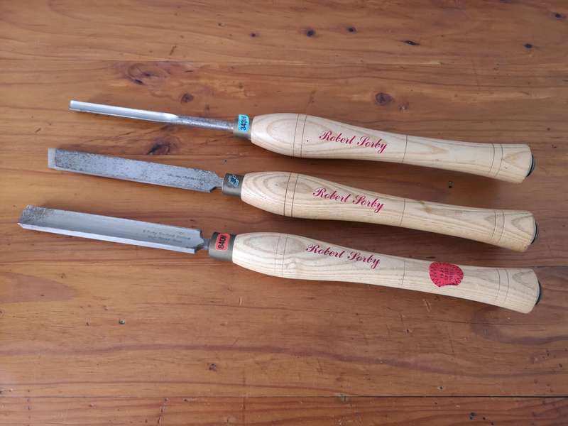 Three Robert Sorby turning tools