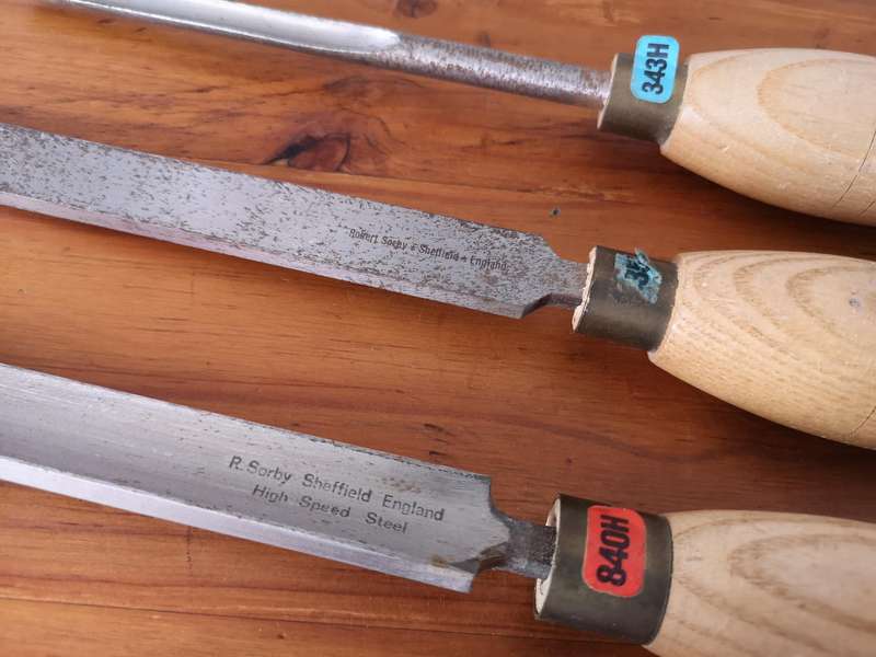 Three Robert Sorby turning tools