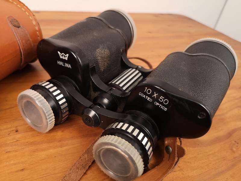 Vintage Halina 10x50 coated optics binoculars