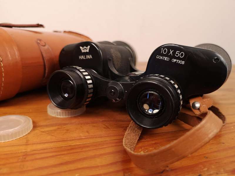 Vintage Halina 10x50 coated optics binoculars