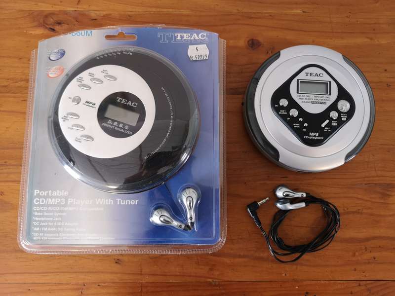 Two Teac portable cd players