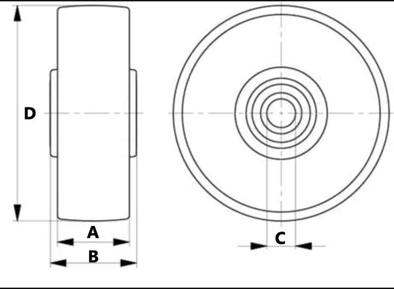 260x85 Inflatable Trolley Wheel (Pneumatic wheels)