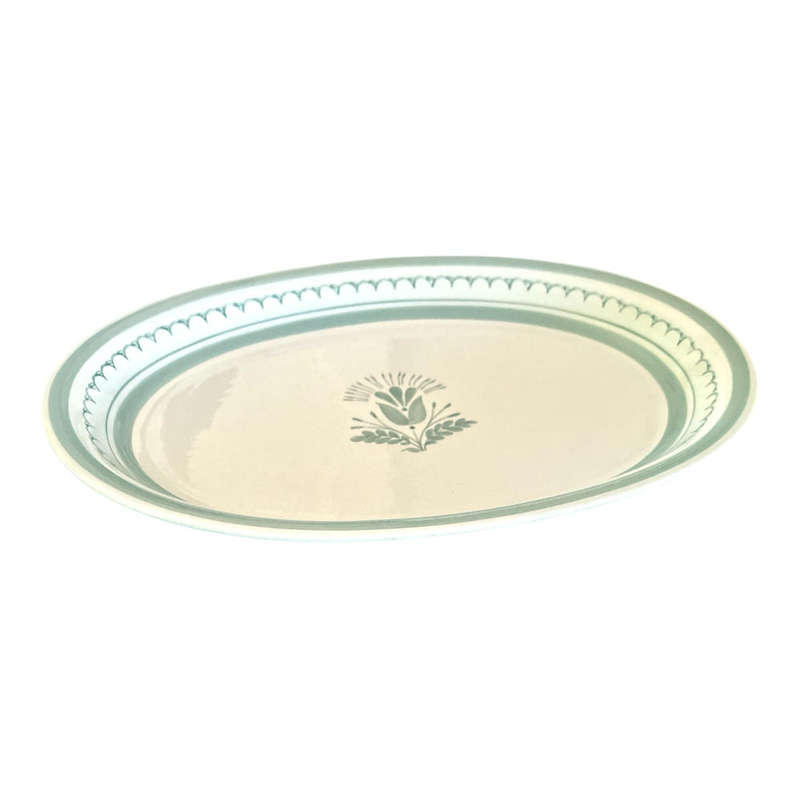 Arabia Green thistle platter