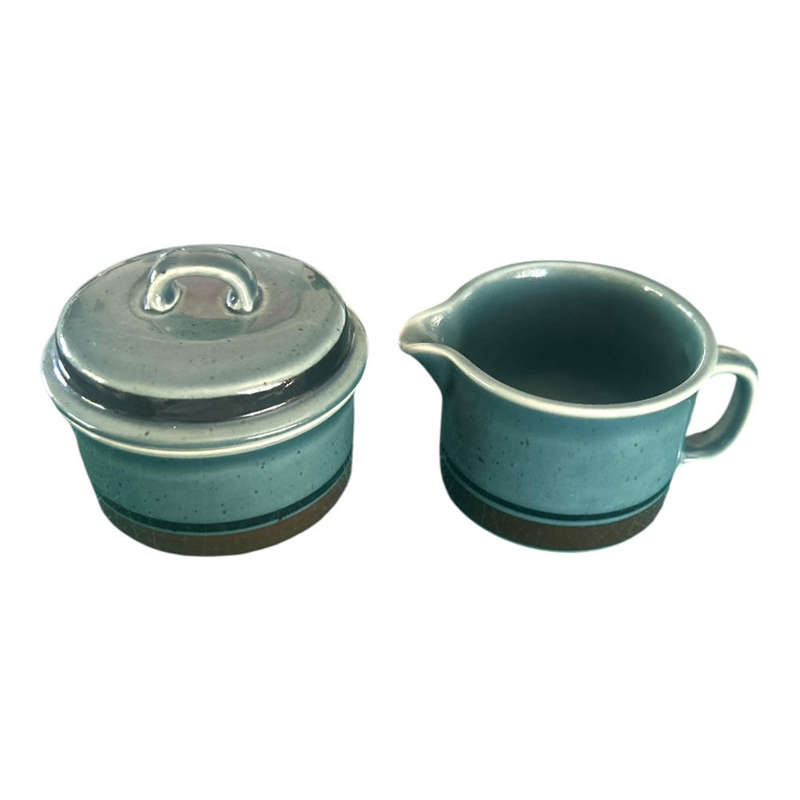 Arabia Meri sugar bowl and creamer