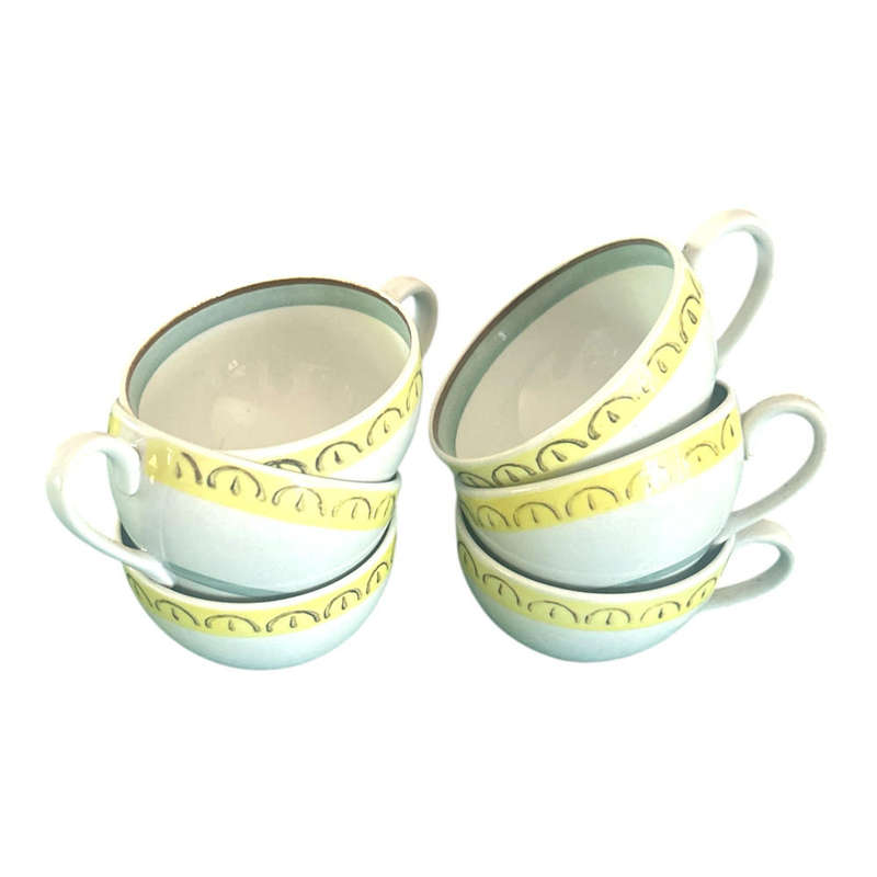 6 Arabia Crown band espresso cups