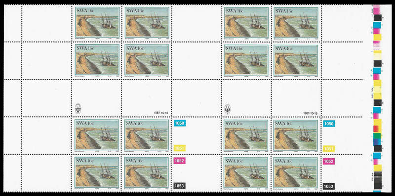 South West Africa.  Proofs ex the S.W.A. Archives.  1987 Shipwrecks.
