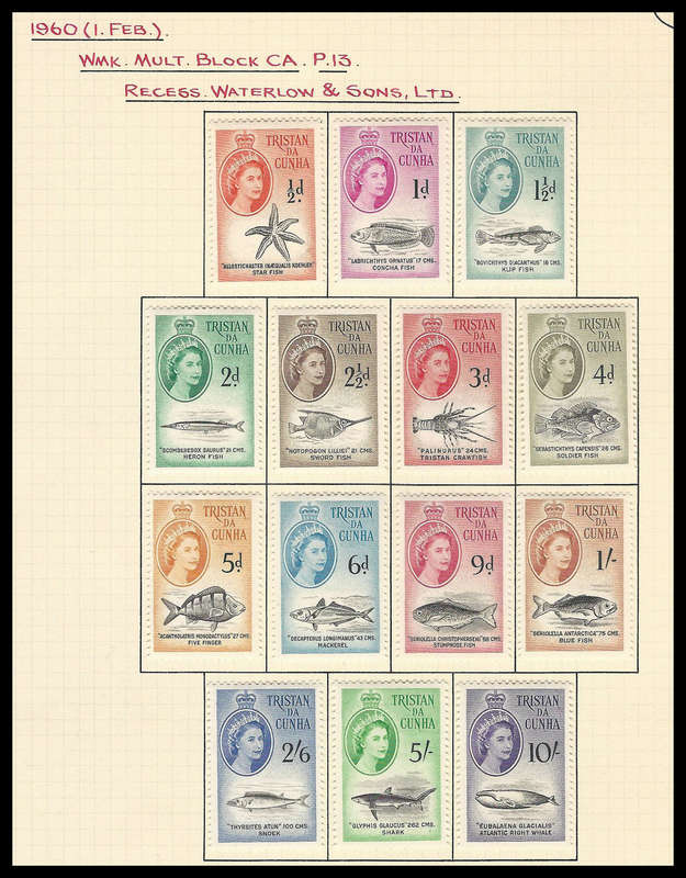 Tristan da Cunha.  The first 3 QEII sets - 3 scans.  Cat.value R5 700-00.
