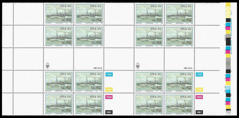 South West Africa.  Proofs ex the S.W.A. Archives.  1987 Shipwrecks.