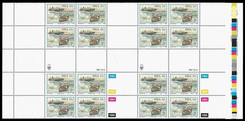 South West Africa.  Proofs ex the S.W.A. Archives.  1987 Shipwrecks.