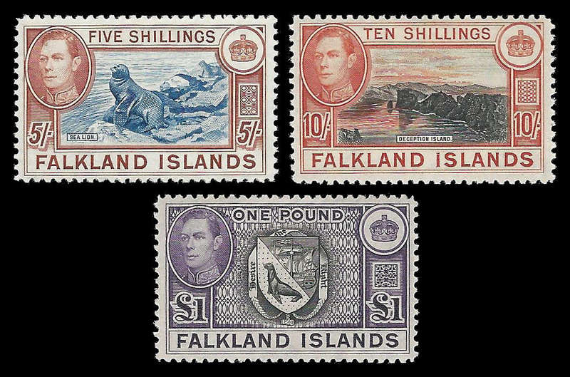 Falkland Islands. The 3 Top Values. Minimum cat.value R9 600-000.