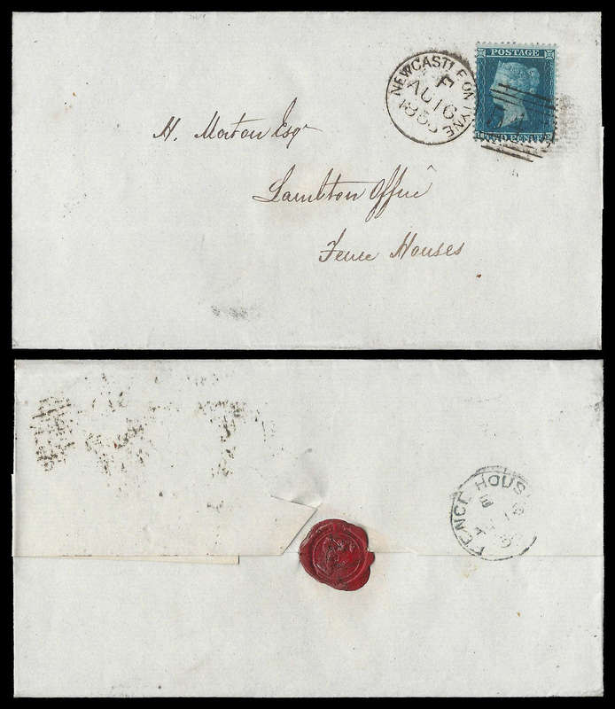 Great Britain.  2d Blue on cover.  MINIMUM cat.value R4 800-00.