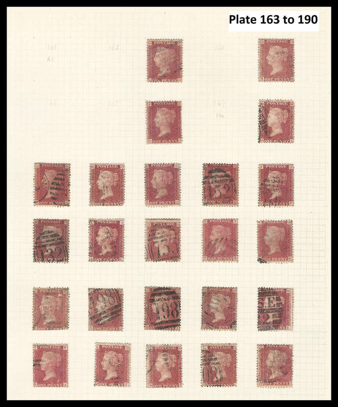 Great Britain.  126 Different Penny Reds as per 5 scans.