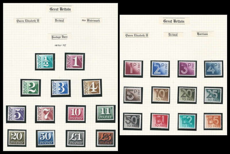 Great Britain.  Postage Dues. FACE value R380-00. UM.