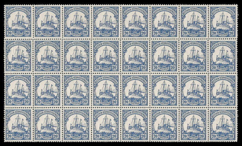 German South West Africa.   Block of 32.  UM.  Cat.value R4 160-00.