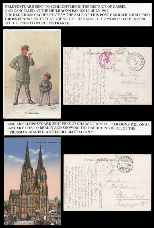 German Reich.  2 x Feldpost Cards as per scan.