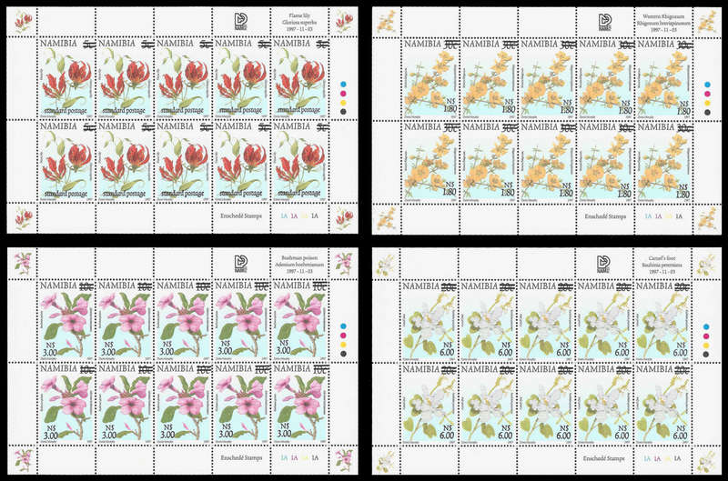 Namibia. 2001 Definitive Surcharges. Complete set. UM. Cat.value R1 300-00+.