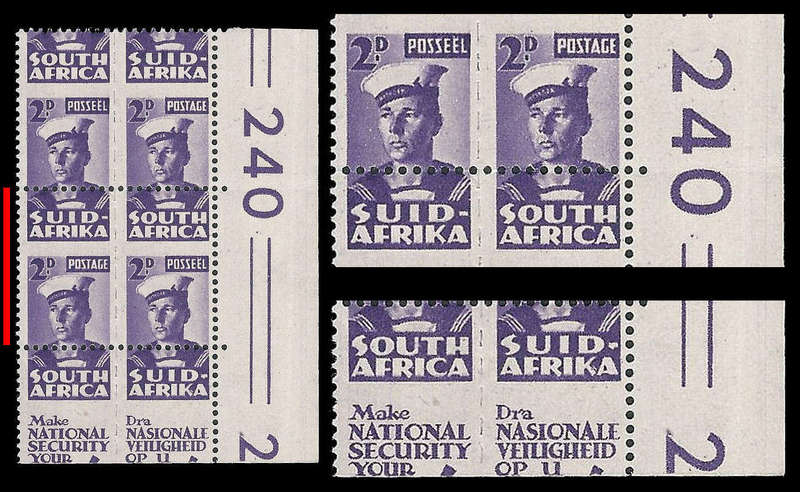 Union of South Africa.   Shifted Perforation.