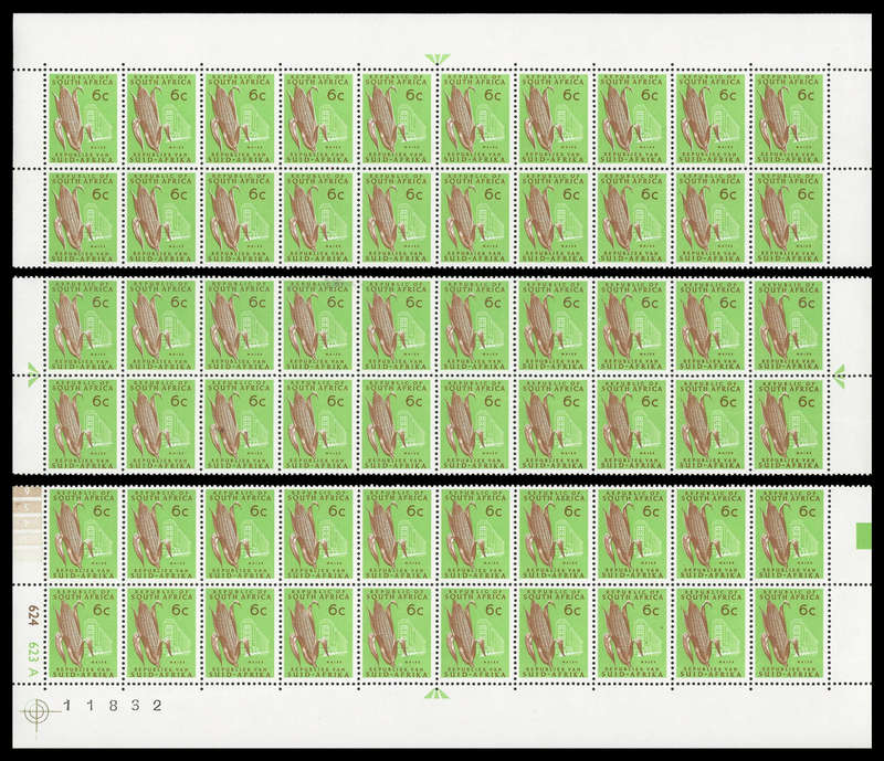 Republic of South Africa.  Reconstructed sheet.  Unmounted mint. Cat.value R3 000-00.
