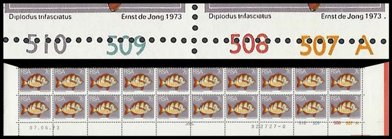 Republic of South Africa.  Proving Strip with Perforation Shift. UM.