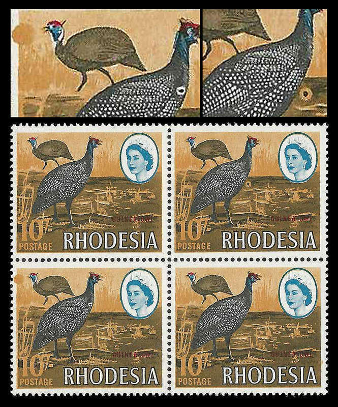 Rhodesia. Mardon Printing varieties. Cat.value as normal R1 600-00.  UM.